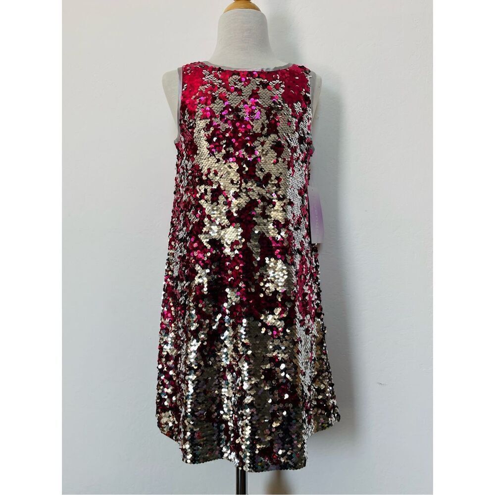NEW Lavender by Us Angels Girls 7/8 Reversable Sequin Sleeveless Party Dress